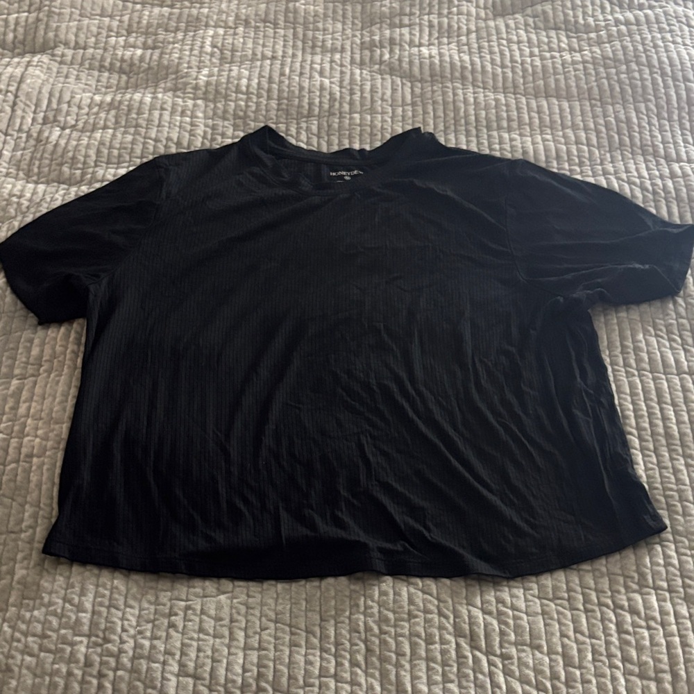 Honeydew Intimates Black Short Sleeve Tee